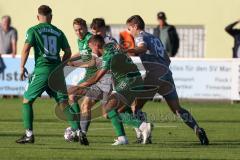 Totopokal- Saison 2023/2024 - SV Manching  - VFB Eichstätt - Marcel Posselt (Nr.19 - SV Manching) - Hollinger Christoph #19 grau Eichstätt - Foto: Meyer Jürgen