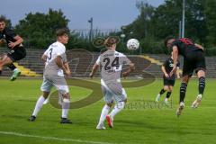 Bayernliga Süd - Saison 2021/2022 - FC Ingolstadt 04 II - SV Donaustauf - Sekulovic Davide (#15 FCI) - Tobias Lotter weiss #24 Donaustauf - Foto: Meyer Jürgen