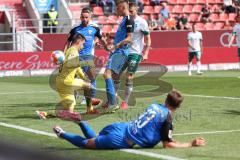 2.BL; FC Ingolstadt 04 - Werder Bremen, Torwart Zetterer Michael (30 Bremen) Nils Roeseler (13, FCI) Fatih Kaya (9, FCI) #Filip Bilbija (35, FCI) Mai Lars Lukas (26 Bremen) Torchance