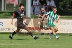 Landesliga - Saison 2025/26 - SV Manching - FC Sonthofen - Fabian  Neumayer (Nr.9 - SV Manching) - Blaku Diar schwarz Sonthofen - Foto: Meyer Jürgen