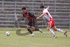 *** Bayernliga Nord - Saison 2025/26 - FC Ingolstadt 04 II - Jahn Regensburg II - Sekulovic Davide (Nr.33 - FC Ingolstadt II) - Hasa Samuel weiss Regensburg - Foto: Meyer Jürgen