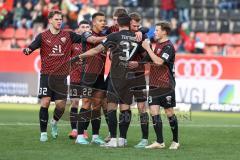 3. Liga; FC Ingolstadt 04 - 
SV Sandhausen; Tor Jubel Treffer Jannik Mause (7, FCI) Pascal Testroet (37, FCI) Marcel Costly (22, FCI) Moritz Seiffert (23, FCI) Simon Lorenz (32, FCI) Felix Keidel (43, FCI)