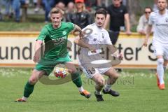Landesliga - Saison 2024/25 - SV Manching - FC Kempten - Rainer Meisinger (Nr.8 - SV Manching) - Miroci Dugajin weiss Kempten  - Foto: Meyer Jürgen