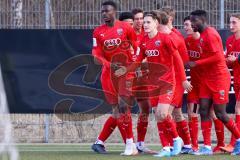 A - Junioren Bundesliga Süd/Südwest -  Saison 2021/2022 - FC Ingolstadt 04 - 1. FC Saarbrücken - Der 1:0 Führungstreffer durch Johannes Birkl (#25 FCI) - jubel - Foto: Meyer Jürgen