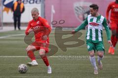 Bayernliga Süd - Saison 2022/2023 - FC Ingolstadt 04 - SV Schalding Heining - Thomas Rausch (Nr.18 - FCI II) - Drofa Patrick #9 Schalding - Foto: Meyer Jürgen