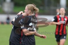 2. Frauen Bundesliga - Saison 2025/26- FC Ingolstadt 04 - VFL Wolfsburg - Der 1:1 Ausgleichstreffer durch Emma Kusch (Nr.9 - FC Ingolstadt Frauen I) - jubel -  - Nina Penzkofer (Nr.29 - FC Ingolstadt Frauen I) - Foto: Meyer Jürgen
