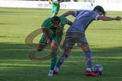 Totopokal- Saison 2023/2024 - SV Manching  - VFB Eichstätt - Stefan Müller (Nr.7 - SV Manching) - Nitaj Ferat grau Eichstätt - Foto: Meyer Jürgen