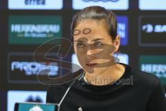 3. Liga; FC Ingolstadt 04 - FC Hansa Rostock; Pressekonferenz Interview Cheftrainerin Sabrina Wittmann (FCI) beantwortet Fragen der Presseleute