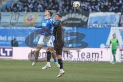 3. Liga - Saison 2025/26 - Hansa Rostock - FC Ingolstadt 04  - Jonas Scholz (Nr.15 - FCI) - Jonas Dirkner (Nr.6 - Hansa Rostock) - Foto: Meyer Jürgen