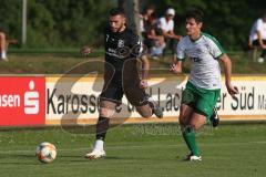 Kreisliga - SV Manching II — FC Fatih Spor Ingolstadt -  Ramazan Kurnaz schwarz Fatih Ingolstadt - Josef Huber weiss Manching - Foto: Jürgen Meyer