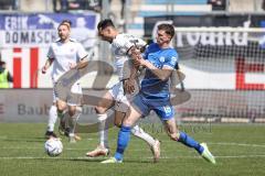 3. Liga; SV Meppen - FC Ingolstadt 04; Arian Llugiqi (25, FCI) Zweikampf Kampf um den Ball Vogt David (18 SVM)