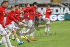 3. Liga - SC Verl - FC Ingolstadt 04 - Warmup, Filip Bilbija (35, FCI) Thomas Keller (27, FCI) Dominik Franke (3 FCI)