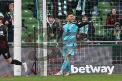 2.BL; SV Werder Bremen - FC Ingolstadt 04; Torwart Dejan Stojanovic (39 FCI) schreit