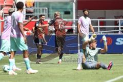 3. Liga; FC Ingolstadt 04 - Würzburger Kickers; Tor Jubel Treffer 1:0 Lars Lokotsch (13, FCI) mit Emre Gül (5, FCI) Torwart Hipper Johann (1 WKI)