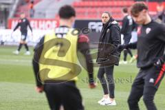 3. Liga; FC Ingolstadt 04 - SV Sandhausen; vor dem Spiel Cheftrainerin Sabrina Wittmann (FCI)