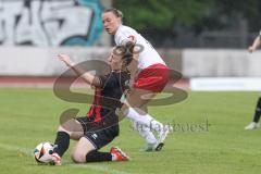 2. Bundesliga Frauen - Saison 2024/25 - FC Ingolstadt 04 Frauen - FSV Gütersloh - Wolski Lea (Nr.5 - FCI Frauen) - Wisniewski Lucy weiss Gütersloh - Foto: Meyer Jürgen