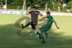 Testspiel - SV Manching - TSV Jetzendorf - Spiess Daniel schwarz Manching - Kreitmair Maximilian grün Jetzendorf - Foto: Jürgen Meyer