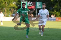 Kreisliga - Saison 2023/24 - Relegation zur BZL - FC Gerolfing - SV Aschau - Christian Träsch grün Gerolfing - Konstantin Karamanlis weiss Aschau - Foto: Meyer Jürgen