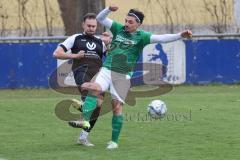 Bezirksliga - Saison 2024/25 - FC Gerolfing - VFB Eichstätt II -  - Anastasios Porfyriadis grün Gerolfing - Johann Hallmeier schwarz Eichstätt - Foto: Meyer Jürgen