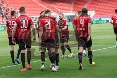 Relegation 1 - FC Ingolstadt 04 - VfL Osnabrück - Tor Jubel 1:0 Tobias Schröck (21, FCI) Filip Bilbija (35, FCI) Fatih Kaya (9, FCI)