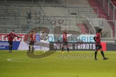 3. Liga - FC Ingolstadt 04 - Hallescher FC - Spiel ist aus, enttäuscht Francisco Da Silva Caiuby (13, FCI) Björn Paulsen (4, FCI) Michael Heinloth (17, FCI) Thomas Keller (27, FCI)