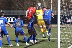 Bayernliga Süd - Saison 2022/2023 - FC Ingolstadt 04 - FC Deisenhofen - Renato Domislic (Nr.17 - FCI II) - Jonas Perconti (Nr.14 - FCI II) - Tim Herrn (Nr.16 - FCI II) - Enrico Caruso Torwart Deisenhofen - Foto: Meyer Jürgen