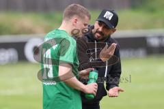 Landesliga - Saison 2024/25 - SV Manching - FC Kempten - Trainer Serkan Demir (SV Manching) - Sebastian Graßl (Nr.10 - SV Manching) - Foto: Meyer Jürgen