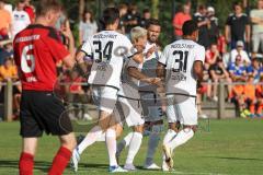 Toto Pokal - Saison 2022/2023 - SpVgg Heßdorf - FC Ingolstadt 04 - Der 0:1 Führungstreffer durch Pascal Testroet (Nr.37 - FCI) - Jubel - Foto: Meyer Jürgen