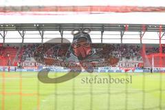 3.Liga - Saison 2022/2023 - FC Ingolstadt 04 -  SV Wehen Wiesbaden - Choreo - Banner - Südkurve -  Foto: Meyer Jürgen