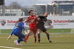 Bayernliga Nord - Saison 2023/24 - FC Ingolstadt 04 II - SC Eltersdorf- Krupa Jeroen (NR.9 - FCI) - Karmann Andre schwarz Eltersdorf - Akbala Tugay Torwart Eltersdorf - Foto: Meyer Jürgen