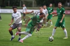 Landesliga - Saison 2026/27 - SV Manching - SC Cosmos Aystetten - Öxler Romeo (Nr.17 - SV Manching) - Durasinovic Dejan weis Aystetten  - Foto: Meyer Jürgen