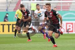 DFB Pokal; FC Ingolstadt 04 - Erzgebirge Aue; Angriff, Dennis Eckert Ayensa (7, FCI) Merlin Röhl (34, FCI)