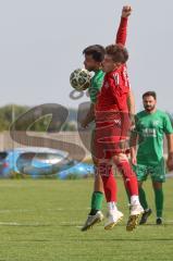 Kreisklasse - Saison 2025/26- TSV Lenting - SV Eitensheim - Albijan Musliu grün Lenting - Tobias Springer rot Eitensheim - Foto: Meyer Jürgen