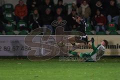 Landesliga - Saison 2025/26 - SV Manching - FC Ehekirchen - Fabian  Neumayer (Nr.9 - SV Manching) - Jakob Schmid schwarz Ehekirchen - Foto: Meyer Jürgen