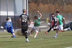 U19 - Nachwuchsliga -  - Saison 2024/25 - FC Ingolstadt 04 - 1. FC Schweinfurth - Baran Berk rot FCI - Janis Brater grün Schweinfurth  - Emil Schnös Torwart Schweinfurth - Foto: Meyer Jürgen
