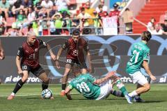 3. Liga; FC Ingolstadt 04 - VfB Lübeck; Max Dittgen (10, FCI) Ognjen Drakulic (30, FCI) Taffertshofer Ulrich (20 VfB) Velasco Robin (21 VfB)