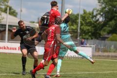 Bezirksliga - Saison 2024/25- TSV Gaimersheim - FC Fatih Ingolstadt - Nico von Swiontek Brzezinski (Nr.17 - TSV Gaimersheim) - Dardan Berisha rot FAtih - Ömer Ilgen Torwart Fatih - XXXXX - Foto: Meyer Jürgen