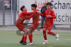 U 14 (C-Jun.) Förderliga BuLi/NLZ -  Saison 2021/2022 - FC Ingolstadt 04 - FC Bayern München - Stanko Djordjevic köpft den 4:0 Führungstreffer - jubel - Foto: Meyer Jürgen