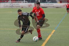 AUDI - Schanzer Amateurcup 2023 - Vorrunde - Türk SV Ingolstadt - SV 66 Pondorf - Aytac Mandaci schwarz Türk SV - Johannes Zeller rot Pondorf - Foto: Meyer Jürgen