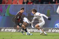 3. Liga; FC Ingolstadt 04 - Erzgebirge Aue; Arian Llugiqi (25, FCI) Danhof Tim (2 Aue)