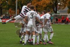 Kreisliga - Saison 2025/26- TSV Kösching - SV Kasing - Der 0:1 Führungstreffer durch Marius Magdic weiss Kasing - jubel - Foto: Meyer Jürgen