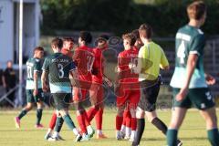 Bayernliga Nord - Saison 2023/2024 - FC Ingolstadt 04 - SSV Jahn Regensburg - Arian Llugiqi rot FCI - Trifft zum 1:0 Führungstreffer - jubel - Foto: Meyer Jürgen