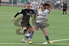 2024_2_10 - 2. Bundesliga Frauen - Saison 2023/24 - Freundschaftsspiel - FC Ingolstadt 04 Frauen - Schwaben Augsburg - Yvonne Dengscherz (Nr.23 - FC Ingolstadt Frauen)  schiesst den 1:0 Führungstreffer - jubel - Gabriela Grashei grau Augsburg - Foto: Meye