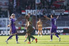 3. Liga; VfL Osnabrück - FC Ingolstadt 04; Niederlage, hängende Köpfe 1:0 Marcel Costly (22, FCI), Jubel bei Tesche Robert (8 VFL) Kölle Niklas (44 VFL)