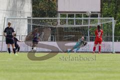 2. Bundesliga Frauen - Saison 2023/24 - FC Ingolstadt 04 Frauen - FC Bayern München II - Torwart Anna-Lena Daum (Nr.22 - FCI) hält einen Elfmeter von Kappes Jana schwarz München- XXXXX - Foto: Meyer Jürgen