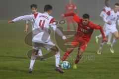 B - Junioren - Bayernliga - U17 - FC Ingolstadt 04 - 1. FC Nürnberg II - Berk Baran rot FC Ingolstadt - Akgün Mahmud weiss Nürnberg -  Foto: Meyer Jürgen