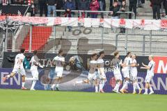 3. Liga; FC Ingolstadt 04 - TSG Hoffenheim II; Tor Jubel Treffer 0:1 Lässig Valentin (6 TSG)