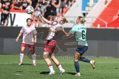 2. Frauen-Bundesliga; FC Ingolstadt 04 - SC Sand; Zweikampf Kampf um den Ball Beyer Jenny (8 FCI) Fischer Milena (6 Sand)