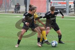 2023_11_12 - 2. Bundesliga - Saison 2023/24 - FC Ingolstadt 04 Frauen - SV 67 Weinberg - Paula Vidovic (Nr.11 - FCI Frauen) - Anna Petz (Nr.16 - FCI Frauen) - Hofrichter Anna gelb Weinberg - Foto: Meyer Jürgen