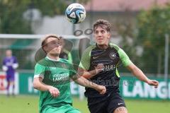 Bezirksliga - Saison 2025/26 - FC Gerolfing - SVA Palzing - Lukas Achhammer (Nr.9 - FC Gerolfing) - Ioannis Argiriadis schwarz Palzing - Foto: Meyer Jürgen